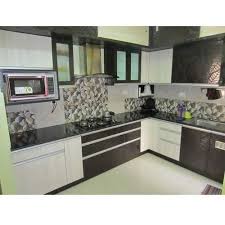 L Shaped Modular Kitchen Modern Kitchens Sri Ganesh Infra Interiors Private Limited Hyderabad Id L Shaped Modular Kitchen Modern Kitchen Kitchen Ideals