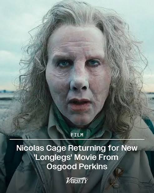 Nicolas Cage is returning for a second “Longlegs” movie with Osgood Perkins  Perkins will write, direct and produce the yet-to-be-titled movie, with  Cage starring and producing. Plot details are being
