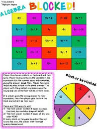 Blocked Algebra Middle School Math Game For Evaluating Algebraic Expressions Math Games Middle School Algebra Evaluating Algebraic Expressions