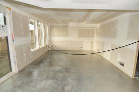 An Existing Basement Concrete Floor That Mode Concrete Sealed And Waxed We Are Able To Transform Your Existing Co Concrete Floors Concrete Floors Diy Flooring