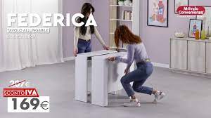 Mondo convenienza parete attrezzata prezzi homelook. Mondo Convenienza Tavolo Federica Sedie Nancy Youtube