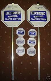 2 Home Security System Alarm Yard Signs With Stakes 6 Alarm Decals Adt Colors Alarm Systems For Home Home Security Home Security Systems