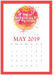 May 2019 Inspiring Quotes Calendar Inspirational Quotes Quotes Calendar