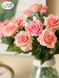 too much like a real flower 10 sets of caroline feel moisturizing rose simulation bouquet living ro fake flowers wedding pink silk flower bouquet fake flowers