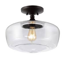 These lights are wet rated; 4 Led Glass Iron Farmhouse Modern Flush Mount Jonathan Y Target