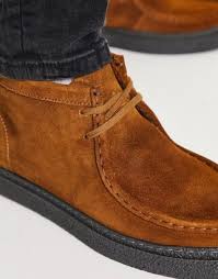 Fred Perry Dawson suede boots in tan