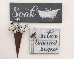 Vizuzi please seat yourself pig farmhouse funny bathroom signs decor, funny cute guest bathroom decor wall art, rustic farmhouse home decor, restroom sign. Rustic Bathroom Decor 3 Pc Set Farmhouse Bathroom Soak Sign Relax Soak Unwind Wood Relax Sign Rustic Bathroom Decor Farmhouse Bathroom Decor Relax Signs