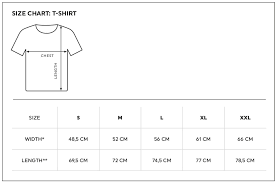 Size Guide Size Chart For T Shirts Not4four Two Wheels