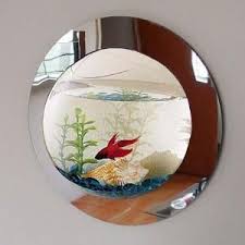 Reflection Fish Bubble Deluxe Mirrored Wall Mounted Fish Tank How Cool Would This Be In An Ocean O Acuario De Pared Peceras En Casa Decoracion De Acuarios