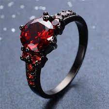 Mystic Red Stone Ring 725 Ars Liked On Polyvore Featuring Jewelry Rings Stone Jewellery Stone Black Gold Ring Black Gold Jewelry Gothic Engagement Ring