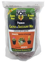 Succulent and cactus soil mix for pots: Wonder Soil Premium Cactus Soil Succulent Soil Mix Nutrient Rich Coco Coir Expands 3 Lbs Bag To 12 Quarts Of Indoor Outdoor Cactus Succulent Potting Soil Incl Worm Castings Mycorrhizae Pumice