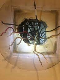 Secure the wire to the joists with electric staples. Light Fixture With 3 White 3 Black 1 Red Wire Home Improvement Stack Exchange