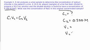 Enter and look on the graphing calculator for the answer: Chemistry 11 Dilution Calculations Solving For Initial Concentration Example 4 Youtube