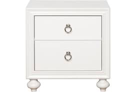 Complete your bedroom with nightstands and bedside tables that offer a convenient perch for a lamp, alarm clock and reading material. Samuel Lawrence Bella White 2 Drawer Nightstand With Usb Port Value City Furniture Nightstands
