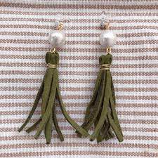 スエードテープでフリンジアクセ バレッタやピアスが可愛い handful ハンドフル tassel necklace jewelry necklace