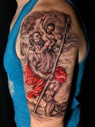 63 outstanding st christopher tattoo designs you definitely never see before following are the most famous st christopher tattoo and ideas.explore interesting images and photos about st christopher tattoos ideas. Tattoo Uploaded By Jory Helmes Saint Christopher Done At A Guest Spot At Bushido Tattoo In Calgary 720555 Tattoodo
