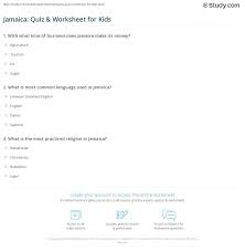 Principles of american democracy, system of government, and rights and responsibilities. Jamaica Quiz Worksheet For Kids Study Com
