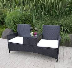 Polyrattan Gartenbank Design Ideen