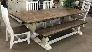 rustic antique white dining table with