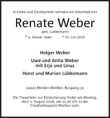 Öffnungszeiten von renate weber in conrad v. Traueranzeigen Von Renate Weber Trauer Mt De