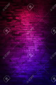 Neon Light On Brick Walls That Are Not Plastered Background And.. Stock  Photo, Picture And Royalty Free Image. Image 142748531.
