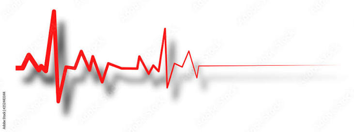 heart beat line, ekg death die. pulse EPS10 vector illustration Stock  Vector | Adobe Stock