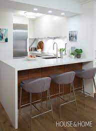 Designer Cameron Macneil Transforms A Builder Basic Condo Kitchen Into A Modern Space With Ti Small Condo Kitchen Modern Kitchen Interiors Kitchen Design Small