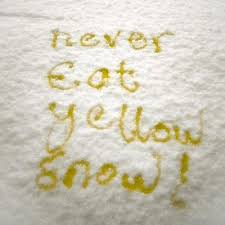 Never Eat Yellow Snow Snow Humor Snow Safety Silly Pictures