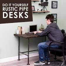 Or maybe you found the i built this small computer desk for my son's room. Pipe Decor 3 4 In Black Steel Pipe 3 5 Ft L X 28 5 In H H Design Desk Kit 365 Pddk40 The Home Depot