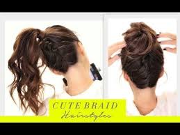 Leave a few strands loose to complete the look. Cute Braids Back To School Hairstyles Hair Tutorial Braided Messy Bun Hairstyle Makeupwearables Hairstyles Hair Tutorial On Thursdays Video Beautylish