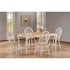 Dining room sets a dining room is a place for everyday meals, family gatherings, and celebrations. Boraam Farmhouse 5 Piece Dining Set White Natural Walmart Com Walmart Com