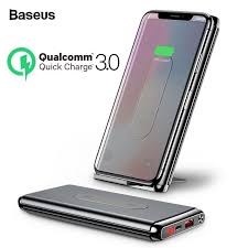 Baseus 10000mah Quick Charge 3 0 Fast Charging Powerbank Power Bank Charger Powerbank Wireless Charger