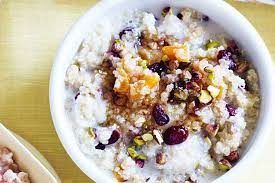 Apricot Cranberry And Pistachio Quinoa Porridge Recipe Food Alkaline Diet Recipes Alkaline Breakfast