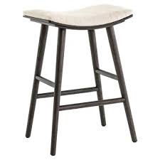 Shop for counter and bar stools. Shiela Modern Beige Canvas Upholstered Seat Black Wood Leg Counter Stool Kathy Kuo Home