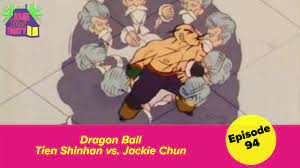 1 cover 2 summary 3 appearances 3.1 characters 3.2 locations 3.3 techniques 4 gallery 5 site navigation the cover page features jackie chun and krillin about to engage in battle on the world martial arts tournament. Kame House Party 094 Dragon Ball Tien Shinhan Vs Jackie Chun Youtube