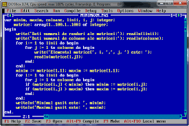 Culegere de probleme rezolvate c/c++ informatica. RezolvaÆ'ri Pascal Determinarea Minimului È™i Maximului Unei Matrice In Pascal