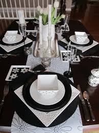 Black And White Table Setting It S Black It S White Black And White Dishes White Table Settings Black White Table Setting