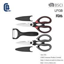Clauss all purpose shears,serrated, ergonomic gray nylon handle cl18045. Duty Kitchen Scissors And Peeler Set All Purpose Meat Vegetables Cutting Shears China Kichan Itams And Cutting Scissors Price Made In China Com
