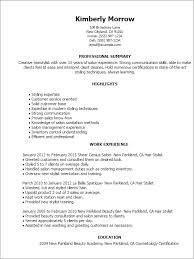 hair stylist assistant resume objective