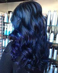 Cool copper highlights on black hair. Trendy Hairstyle Long Black Hair With Blue Highlights Women W The Women S Magazine For Fashion Beauty Trends Lifestyle Inspiration