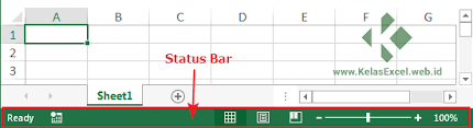 Status Bar Pada Microsoft Excel