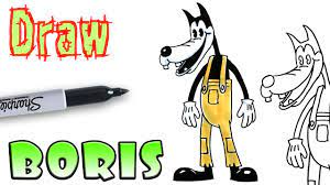 В ожидании выхода #chapterfour #batim быстрые чернильные скетчи alice angel (susie campbell), sammy monster (sammy lawrence), bendy (joey drew) и boris the wolf (thomas connor) в моей интерпретации. How To Draw Boris From Bendy And The Ink Machine Youtube