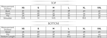 Standard Size Chart Thehlabel