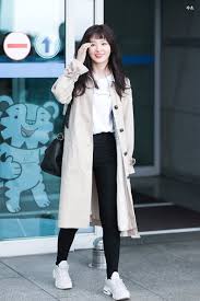 Red velvet seulgi airport fashion 2015/2016 레드벨벳 슬기 공항패션. Korean Celebrities Fashion Red Velvet Seulgi Airport Fashion At Incheon