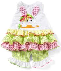 Bonnie Jean Bonnie Baby Baby Girls Newborn 24 Months Easter Bunny Face Fit And Flare Dress Checked Pant Set Toddler Outfits Baby Girl Clothes Baby Girl Pants