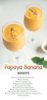 Papaya Banana Smoothies Simply Bakings Recipe Banana Smoothie Recipe Papaya Recipes Smoothie Recipes
