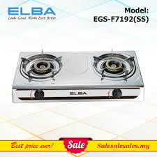 Apa nak buat bila api tungku dapur warna oren? Elba Egs F7192 Ss 2 Burner Gas Cooker Stove Dapur Masak 2 Tungku Shopee Malaysia