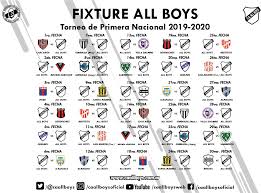 The campeonato argentino was strictly amateur, and only players from local clubs were allowed to play. Fixture De All Boys Para El Torneo Primera Nacional 2019 20 C A All Boys