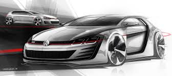 Volkswagen Design Vision Gti Design Sketch Car Body Design Volkswagen Volkswagen Gti Concept Cars