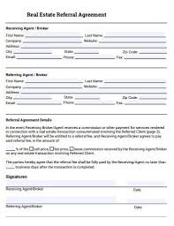 If you do not pass your test, simply contact us with your failure notice and we will refund you in full. 15 Free Real Estate Referral Agreement Templates In Pdf Doc Free Premium Templates